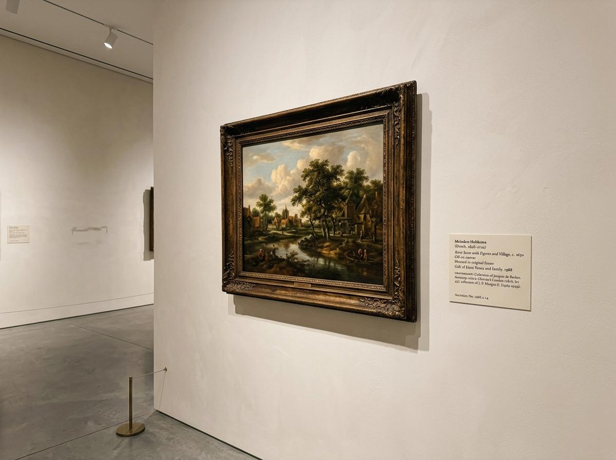 Museum exhibition label and artwork provenance citation